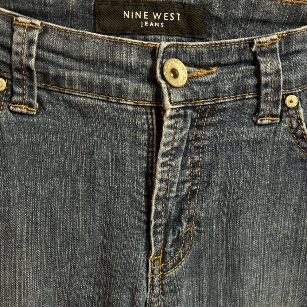 Nine West West End Midrise Jeans Button Pockets Size 6 - Picture 5 of 16